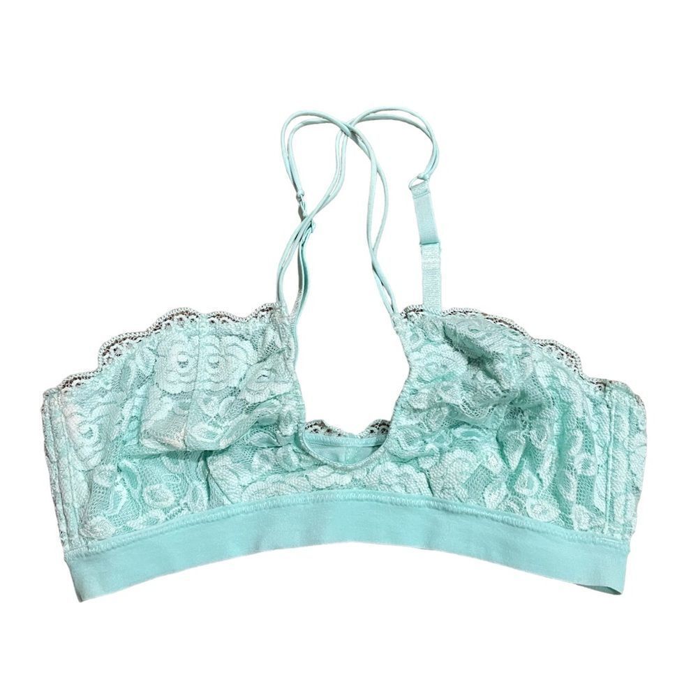 Intimately Free People Mint Lace Scallop Neckline Bralette